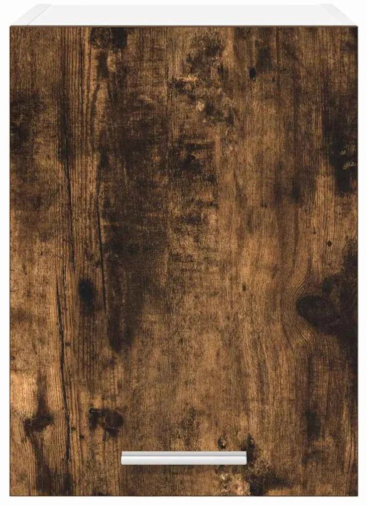 vidaXL Κρεμαστό ντουλάπι με πόρτα Riga 2 pcs Καπνιστός Δρυς και Λευκό