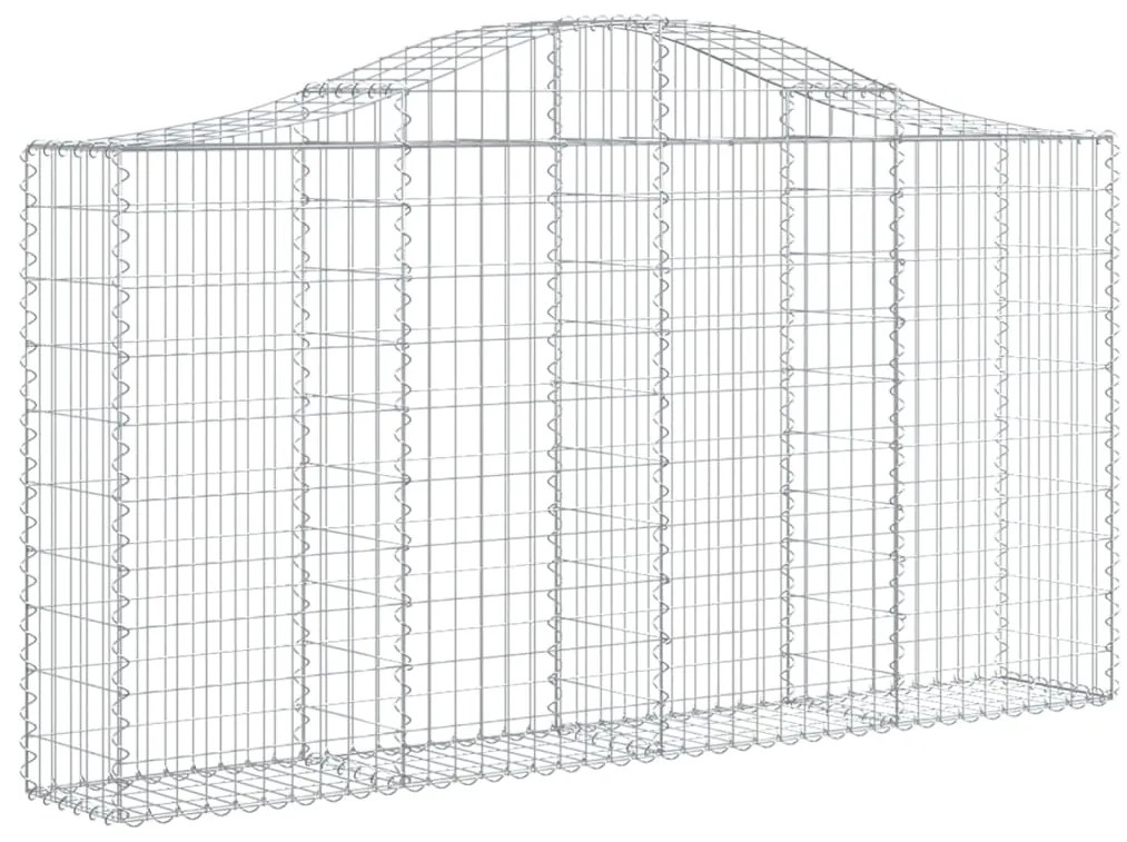 vidaXL Συρματοκιβώτια Τοξωτά 6 τεμ. 200x30x100/120 εκ. Γαλβαν. Ατσάλι