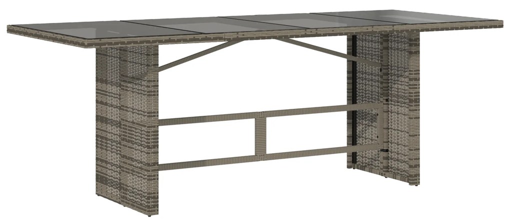 vidaXL 9 Τεμαχίων Σετ Κήπου με Γκρι Πολυ Rattan