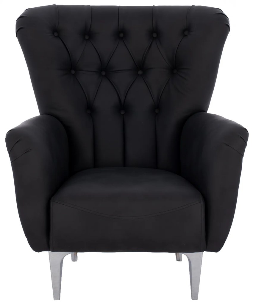 ΠΟΛΥΘΡΟΝΑ ΜΠΕΡΖΕΡΑ Τ. CHESTERFIELD ΣΕ ΧΡΩΜΑ ΜΑΥΡΟ HM9217.01 87x88x100 εκ.