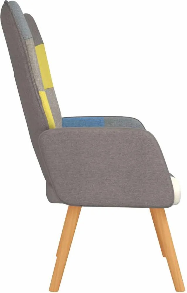 vidaXL Πολυθρόνα Relax Σχέδιο Patchwork Υφασμάτινη