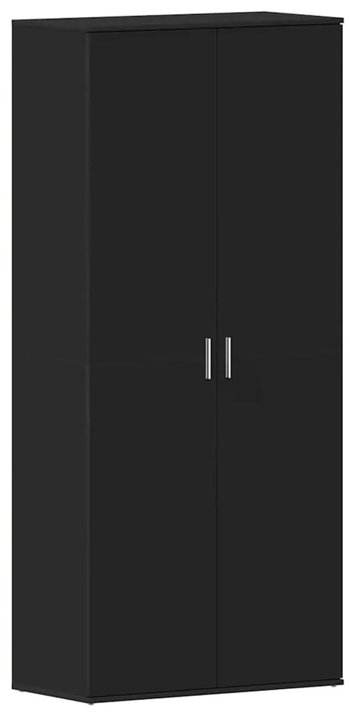 vidaXL Ντουλάπα Παπουτσιών Μαύρο 80 x 39 x 180 εκ Επεξεργασμένο ξύλο