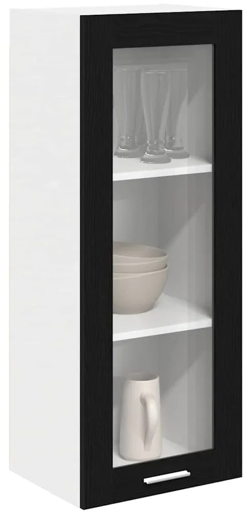 vidaXL Κρεμαστό ντουλάπι με αποθήκευση Μαύρη Οξυά 40 x 31 x 100 εκ.