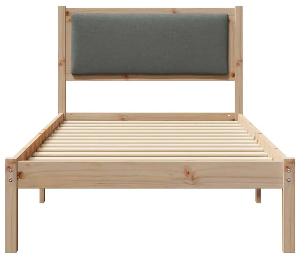 vidaXL Σκελετός Κρεβατιού με κεφαλάρι Σκούρο Γκρι 100 x 200 cm