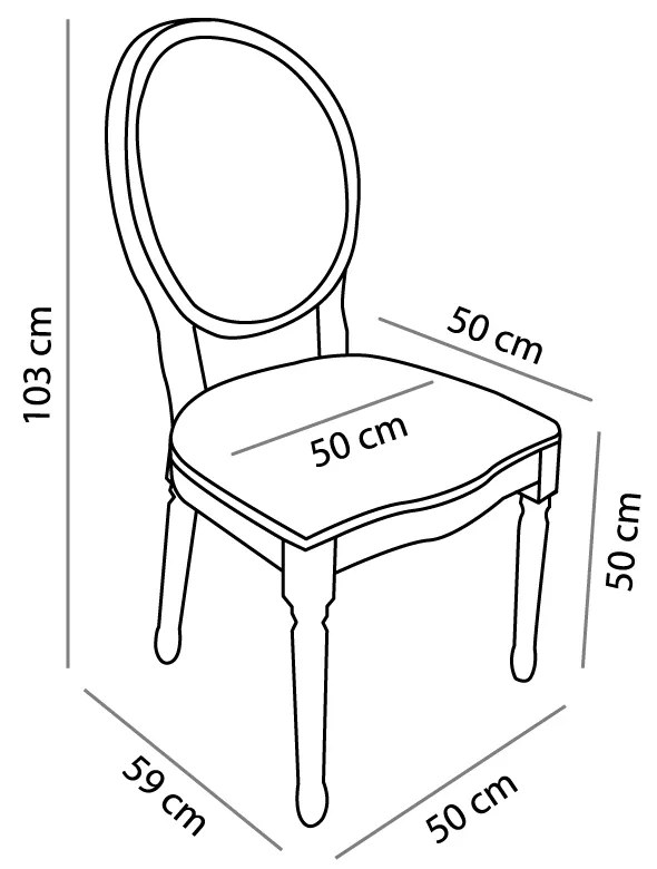 LUDOVIQUE ΚΑΡΕΚΛΑ ΓΚΡΙ 50x59xH103cm - 03-1037 - 03-1037