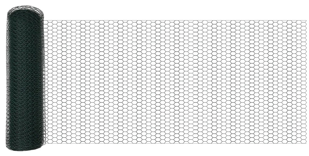 vidaXL Εξαγωνικός Φράχτης Πράσινος 0.4x50 m Χάλυβας