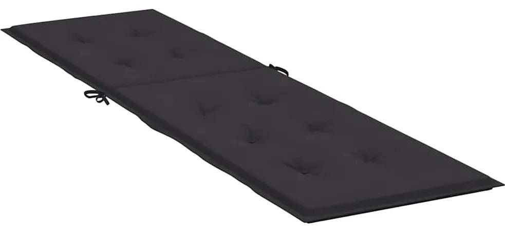 vidaXL Μαξιλάρι Σεζλόνγκ Μαύρο (75+105) x 50 x 4 εκ.