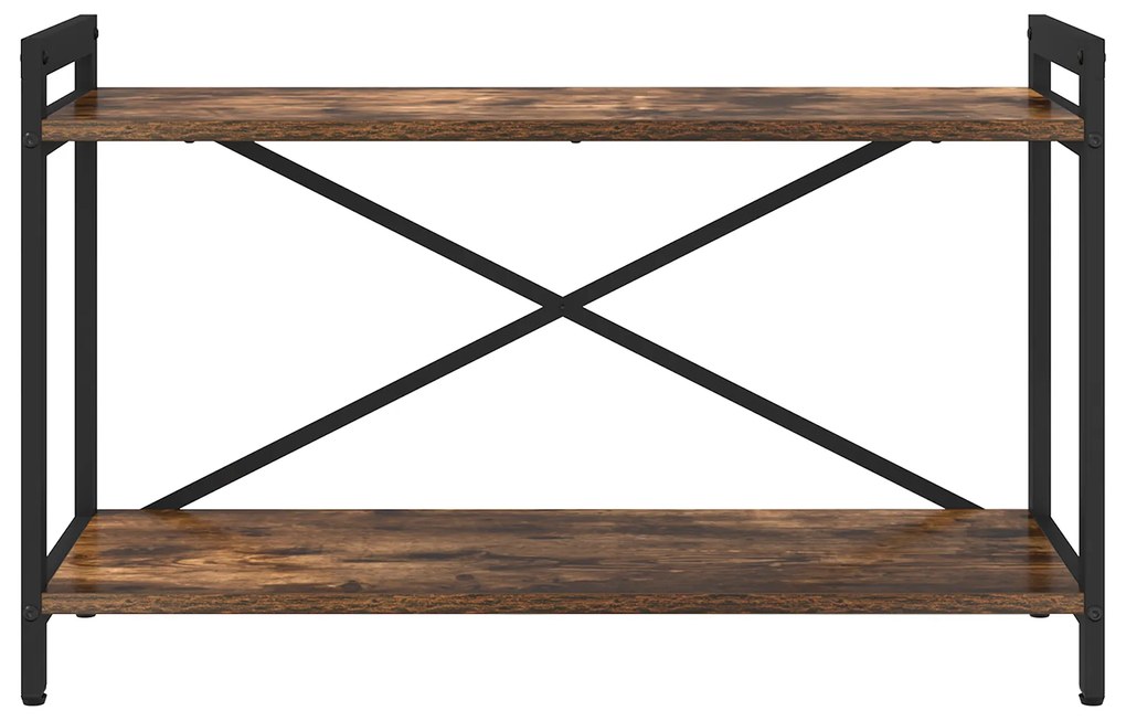 vidaXL Βιβλιοθήκη Καπνιστή δρυς 80 x 30 x 48.5 εκ Επεξεργασμένο ξύλο