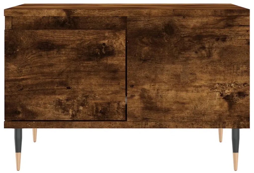 vidaXL Τραπεζάκι Σαλονιού Καπνιστή Δρυς 55x55x36,5εκ. Επεξεργασμ. Ξύλο