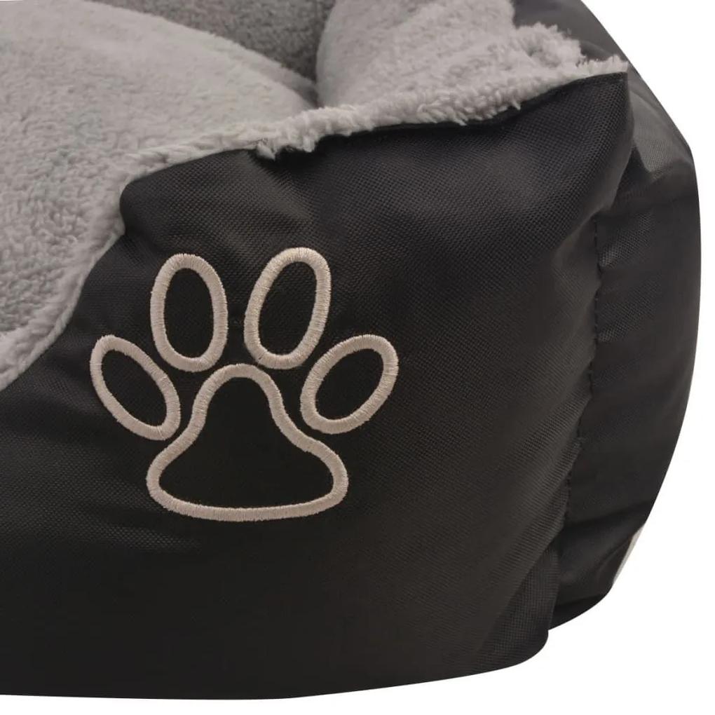 Κρεβάτι Σκύλου με Επενδυμένο Μαξιλάρι Μαύρο S - Μαύρο
