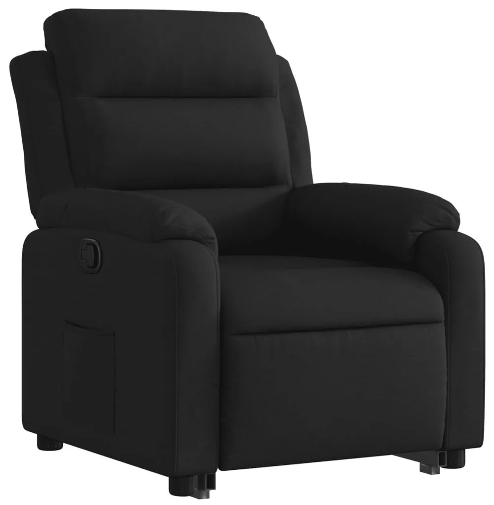 vidaXL Πολυθρόνα Ανακλινόμενη με Ανύψωση Μαύρη Υφασμάτινη