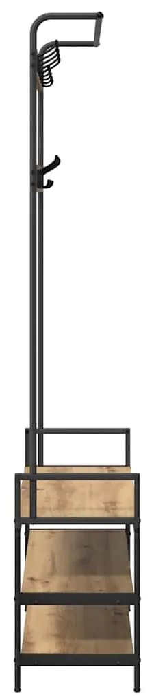 vidaXL Κρεμάστρα artisan δρυς 95 x 34 x 184 εκ Επεξεργασμένο ξύλο