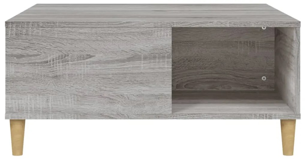 vidaXL Τραπεζάκι Σαλονιού Γκρι Sonoma 80x80x36,5εκ. Επεξεργασμένο Ξύλο