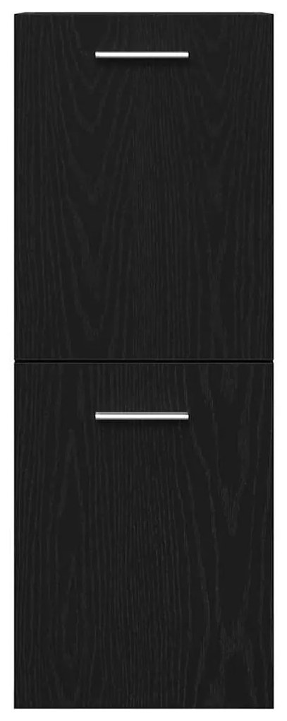 vidaXL Σειρά επίπλων μπάνιου 3 pcs Μαύρη Οξυά 90 x 38.5 x 46 cm