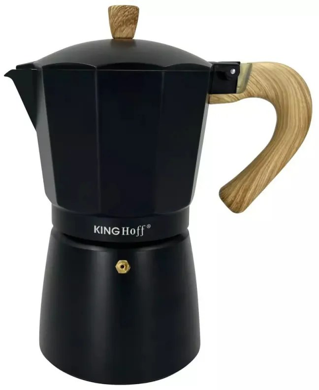 Καφετιέρα Kubinska Kinghoff KH 1887, 9 μπολ, 450 ml, Αλουμίνιο, Επαγωγή, Μαύρο.