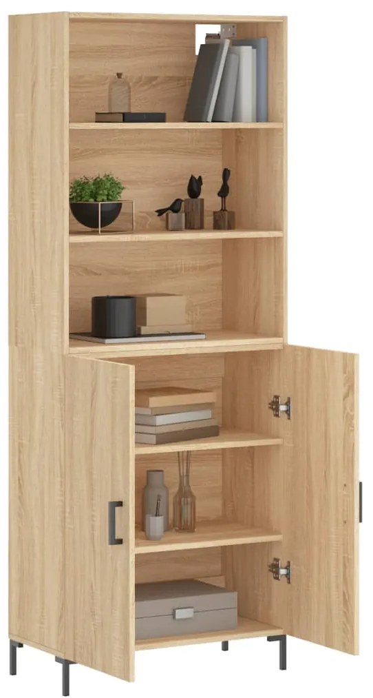 vidaXL Ντουλάπι Sonoma δρυς 69,5 x 34 x 180 εκ. από Επεξεργασμένο Ξύλο