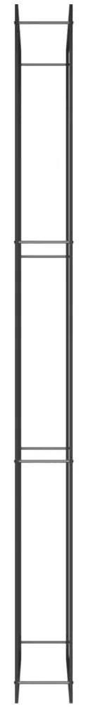 vidaXL Ραφιέρα Καυσόξυλων Ματ Μαύρο 110x28x312 εκ. Ατσάλι