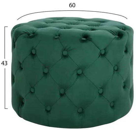 ΣΚΑΜΠΟ KASSIE ΚΥΠΑΡΙΣΣΙ ΒΕΛΟΥΔΟ ΤΥΠΟΥ CHESTERFIELD HM8406.03 Φ60x43Υ εκ.