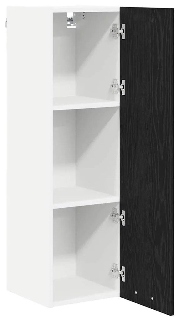 vidaXL Κρεμαστό ντουλάπι με αποθήκευση Μαύρη Οξυά 30 x 31 x 100 εκ.