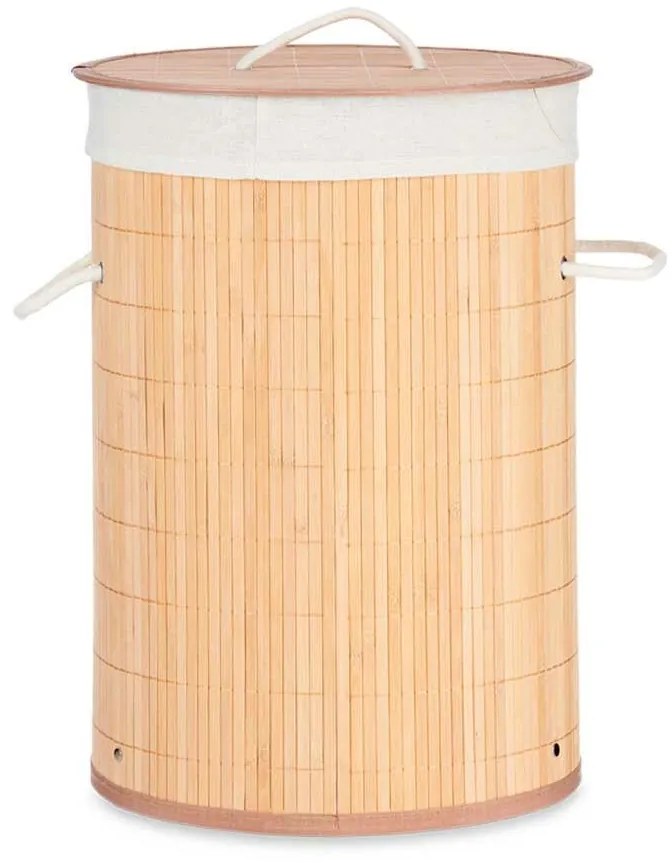 Καλάθι για τα Βρώμικα Ρούχα Kipit Φυσικό βαμβάκι πολυεστέρας Μέταλλο Bamboo Βισκόζη Ξύλο MDF 48 L 37 x 50 x 37 cm (4 Μονάδες)