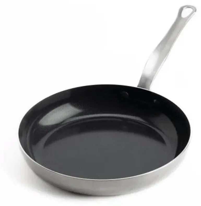 Τηγάνι Αντικολλητικό Classic TRI-PLY CC006284-001 24cm Silver-Black Mauviel 24cm Bamboo,Ξύλο