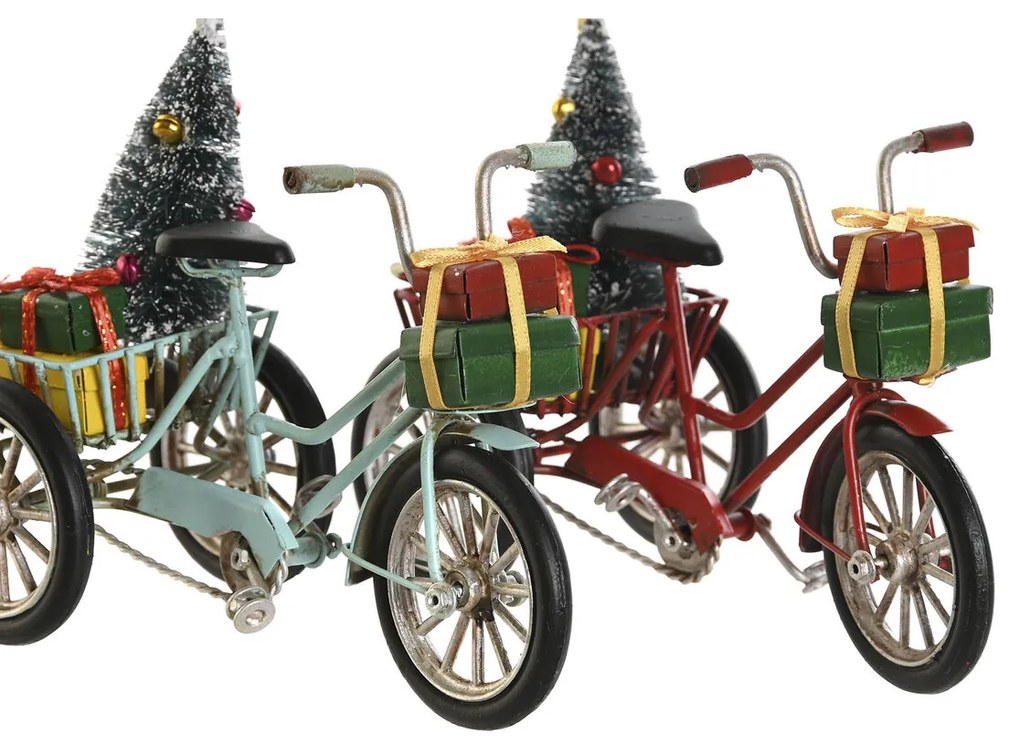 Χριστουγεννιάτικο Στολίδι DKD Home Decor Κόκκινο Sky μπλε 16 x 8 x 12,5 cm (x2)