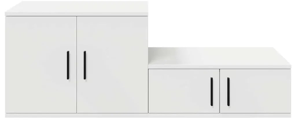 vidaXL Ντουλάπι αποθήκευσης 2 pcs Λευκό 108 x 41 x 40 εκ