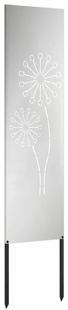 vidaXL Οθόνη Ιδιωτικότητας Κήπου Μαιανδρικό σχέδιο Ασημί 32 χ 140 εκ