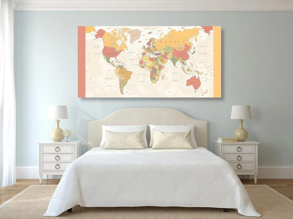 Εικόνα λεπτομερή παγκόσμιο χάρτη - 120x60