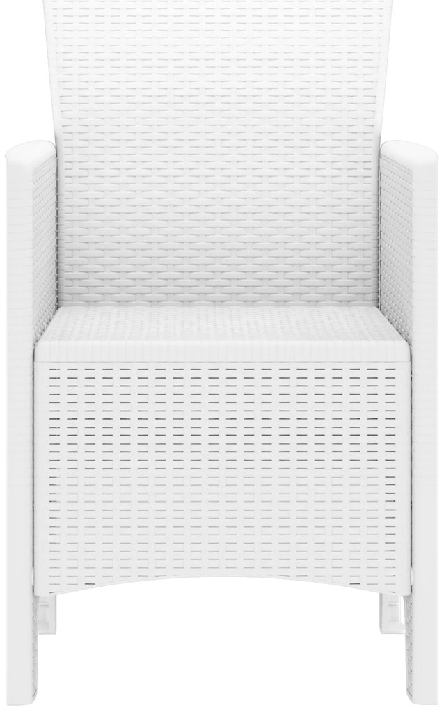 vidaXL Καρέκλες Κήπου 2 pcs Λευκό 53 x 49 x 85 εκ. Πλαστικό