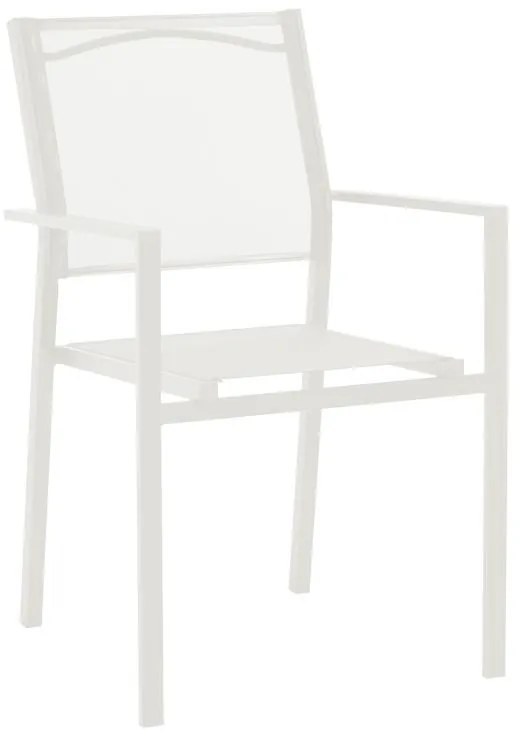 Καρέκλα - Πολυθρόνα Confidence λευκό μέταλλο και λευκό textilene 54x54x86 εκ. 54x54x86 εκ.