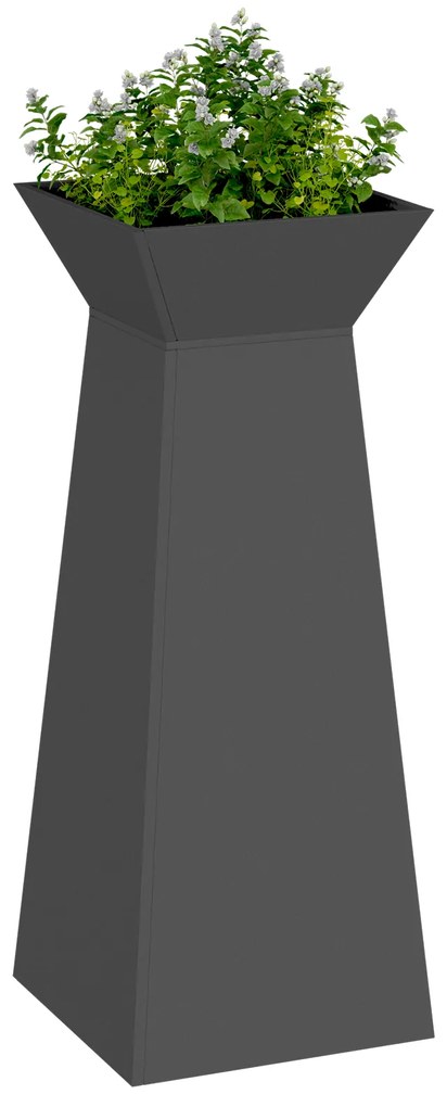 vidaXL Στήριγμα Φυτών Μαύρο Μέταλλο 40 x 40 x 101 cm Διακοσμητικά Ένθετα