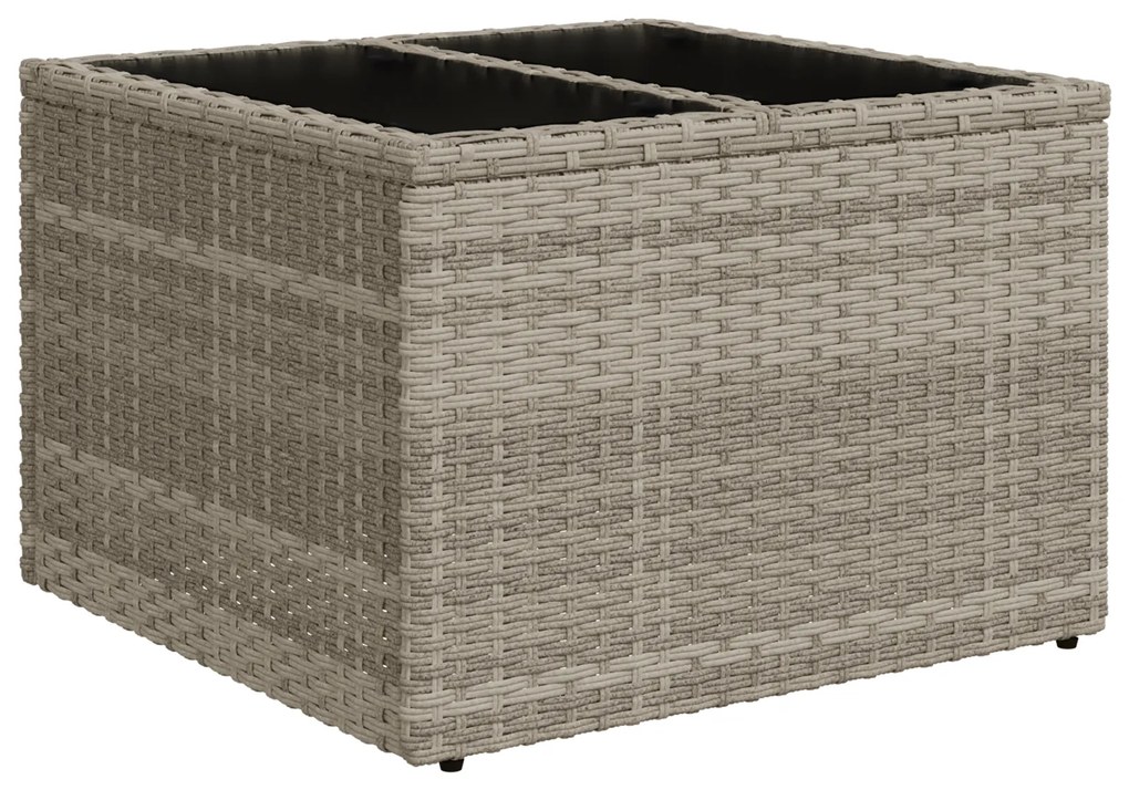 vidaXL Σετ Καναπέ Κήπου 9 Τεμαχίων με Μαξιλάρια Light Grey Πολυ Ρατάν