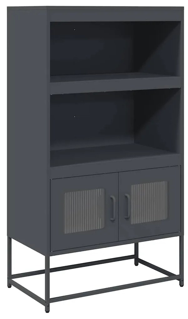 vidaXL Highboard Ανθρακί 68x39x123 cm Χάλυβας