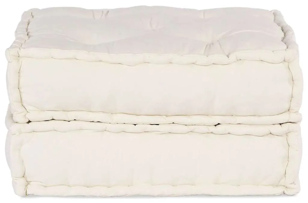 Modular Pouffe Cream 70x70x36 ύφασμα - Κρεμ