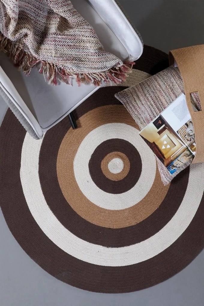 Χαλί Jake 04 Beige -Brown Kentia 120X120cm Round