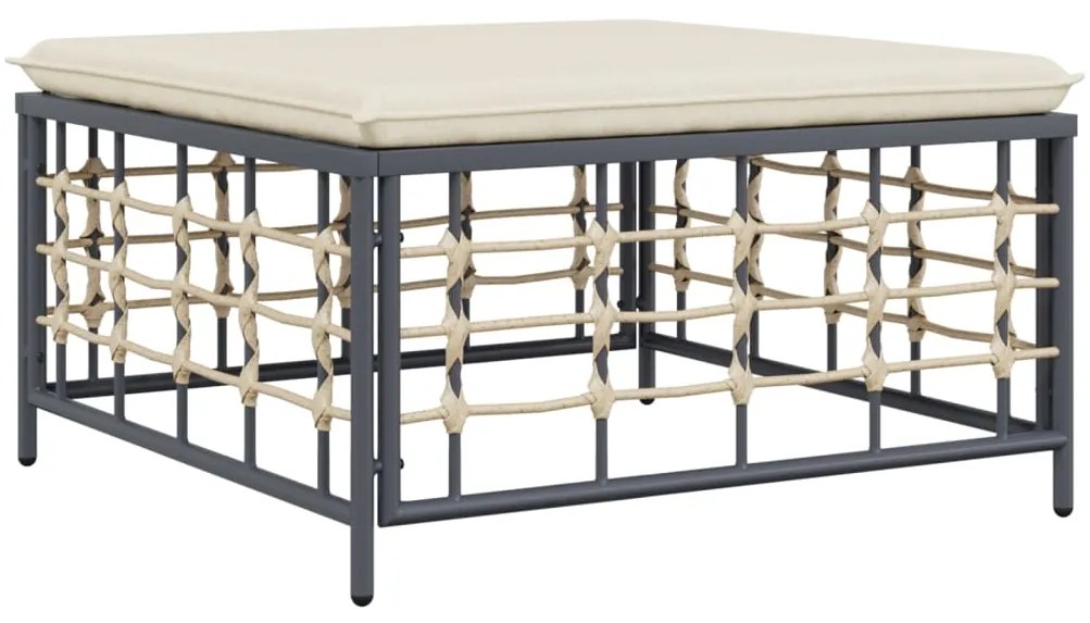 vidaXL Σαλόνι Κήπου Σετ 10Τεμαχίων Ανθρακί Συνθετικό Ρατάν &amp; Μαξιλάρια