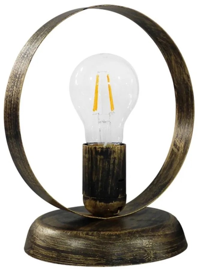 Φωτιστικό Επιτραπέζιο 34-0274 Halka Φ18 Ε27 H21,5XΦ18cm Bronze Heronia Metal