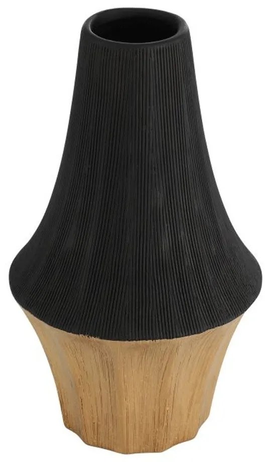 Βάζο Κεραμικό Sual 421007 Φ19x32cm Black-Gold Eglo Κεραμικό