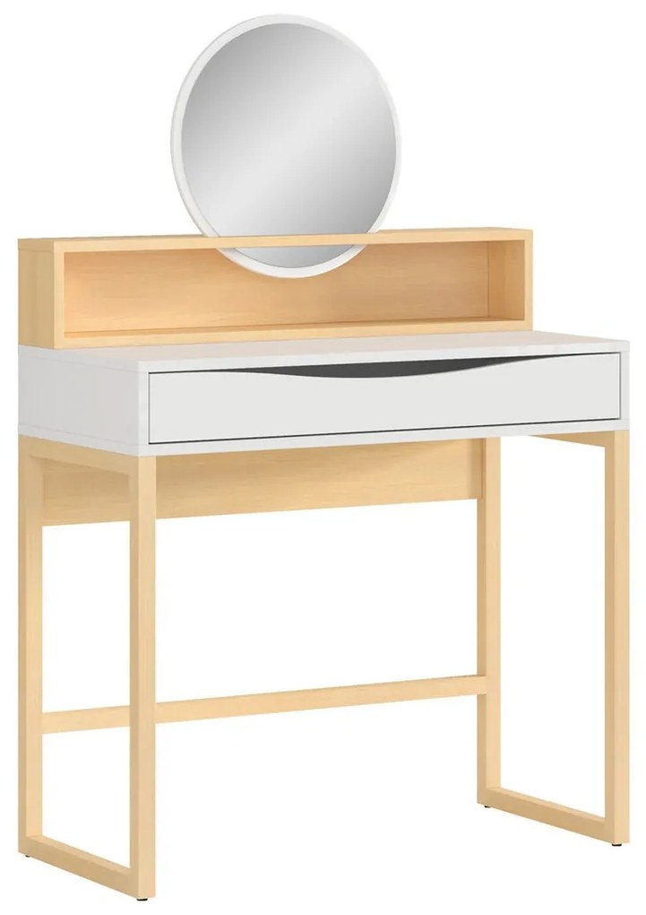 Βιβλιοθήκη Boston BB104, 85x16x12cm, 6 kg, Άσπρο, Δρυς, Πλαστικοποιημένη μοριοσανίδα, Στυλ: Μοντέρνο, Τοποθετείται σε έπιπλα, Εντοιχισμένη, Ανοιχτό