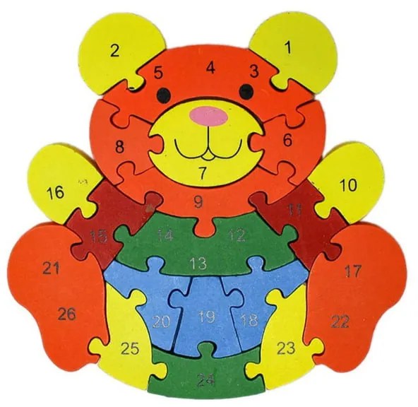 Εκπαιδευτικό Ξύλινο Πάζλ 6τεμ - Educational Wooden Puzzle
