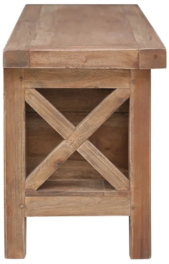 vidaXL Έπιπλο Τηλεόρασης με 3 Συρτάρια Καφέ 120x30x40 εκ. Μασίφ Μαόνι