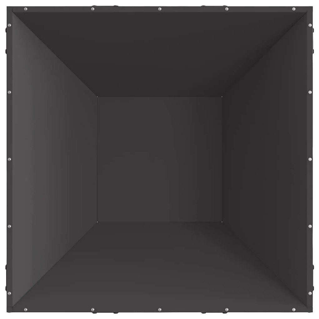 vidaXL Φωτιά Μαύρο 80 x 80 x 40 cm Κρύα έλαση από χάλυβα