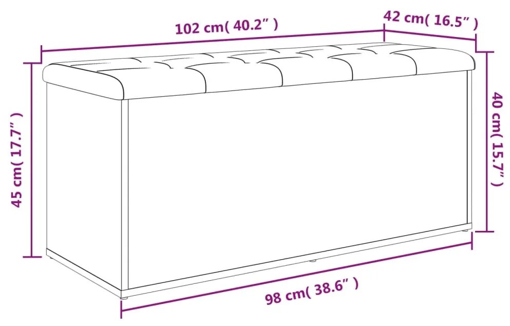 ΠΑΓΚΑΚΙ ΑΠΟΘΗΚΕΥΣΗΣ SONOMA ΔΡΥΣ 102X42X45 ΕΚ. ΕΠΕΞ. ΞΥΛΟ 835056