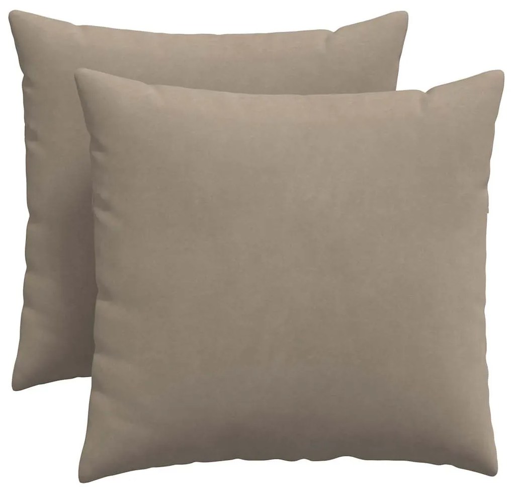 vidaXL Μαξιλάρι Καναπέ 2 pcs Taupe 50 x 50 cm ύφασμα