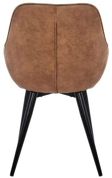 ΠΟΛΥΘΡΟΝΑ MANDO HM8006.03 ΜΕ ΚΑΦΕ NUBUCK ΥΦΑΣΜΑ 60x60x84 εκ.