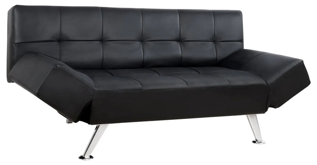 Καναπές Κρεβάτι Thom  Hm3001.02 Μαύρο 189x93x82cm Τεχνόδερμα