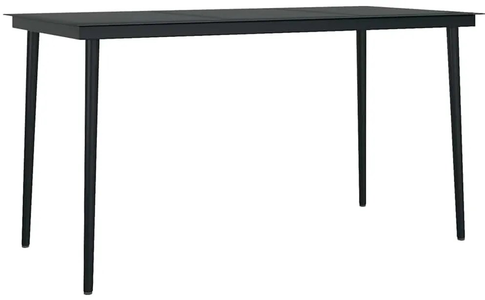 vidaXL Σετ Τραπεζαρίας Κήπου 5 Τεμαχίων Μαύρο