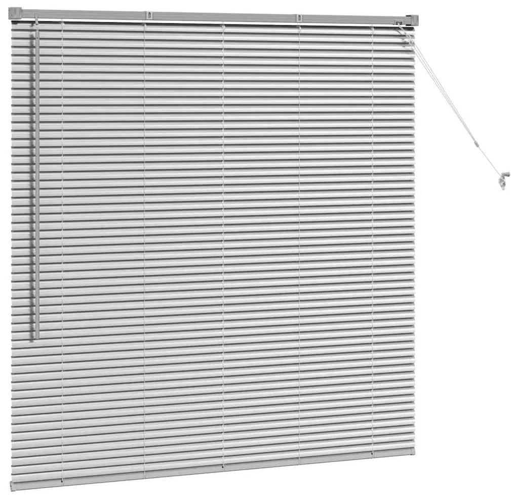 vidaXL Ρολό Παραθύρου με κουρτίνες Ασημί 130 x 130 cm Αλουμίνιο
