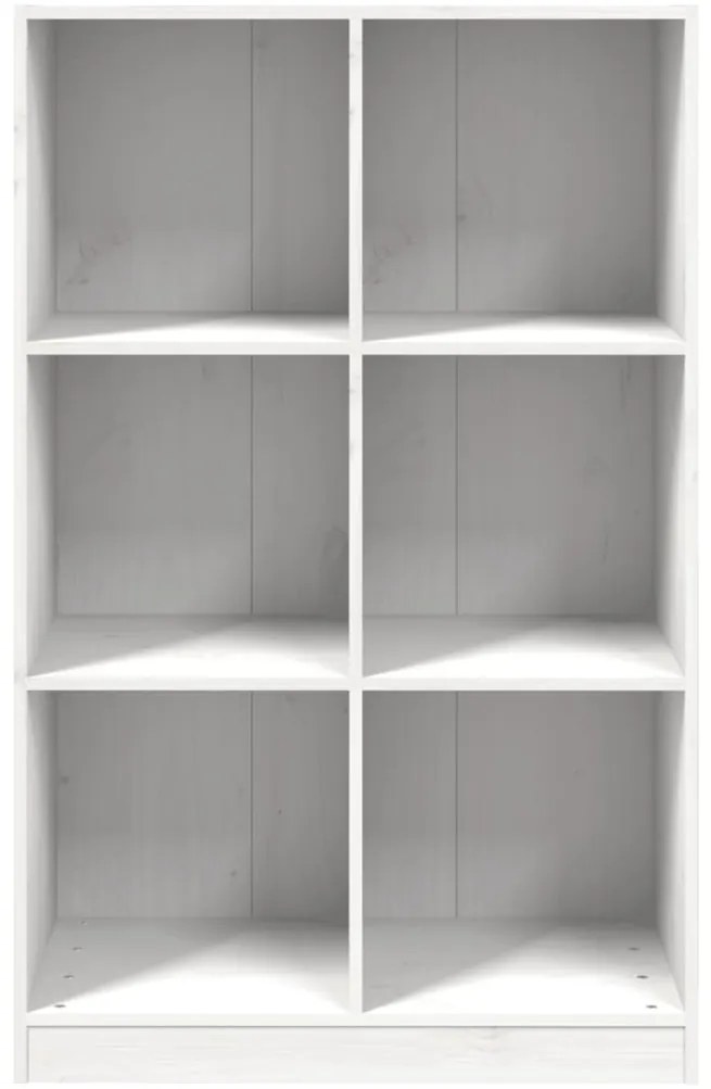vidaXL Βιβλιοθήκη Λευκή 70 x 33 x 110 εκ. από Μασίφ Ξύλο Πεύκου
